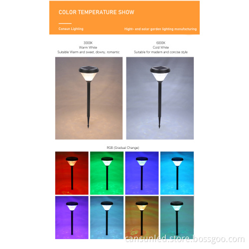 Hot Selling IP65 White or RGB Color Stake Lamp for Outdoor Garden Lighting